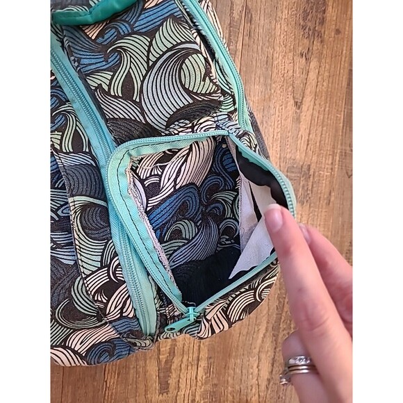 Kavu Rope Bag Ocean Wave Sling Bag Blues Greens Crossbody Shoulder Bag Travel - Picture 6 of 8